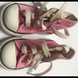 Converse Pink High Tops Size 3